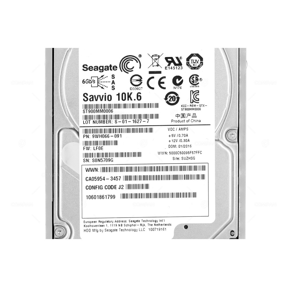 CA07670-E714 FUJITSU HARD DRIVE 900GB 10K 6G SAS 2.5 SFF HOT-SWAP 9WH066-091, ST900MM0006